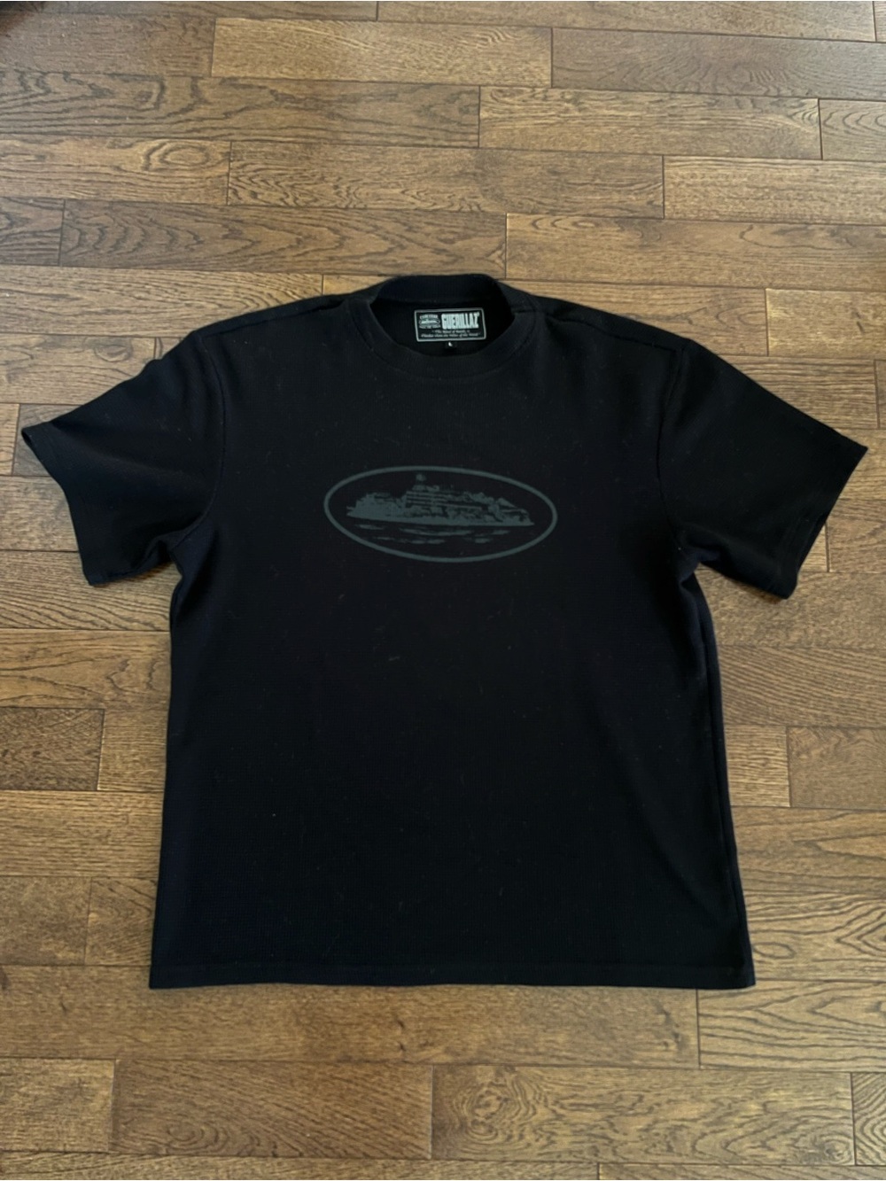 Corteiz Black waffle Tee L